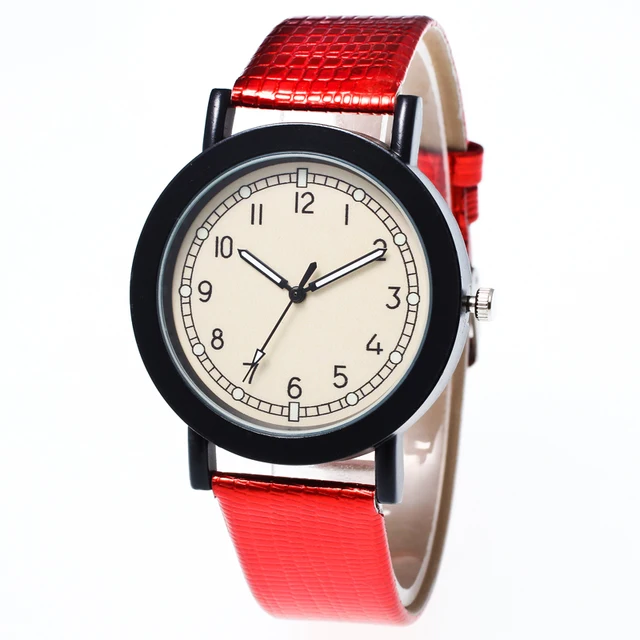 The new simple men and women watch Clockwise display show color leather strap qu The new simple men and women watch Clockwise display show color leather strap qu