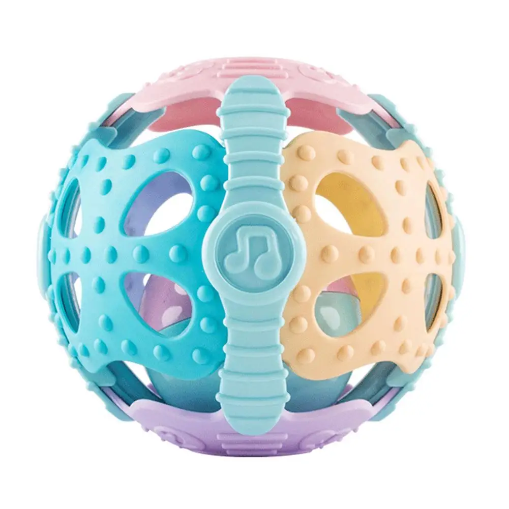 

0-2 Years Old Babies And Infants Safe Educational Rattle Fitness Toy Ball Soft Teether Crawling Ball