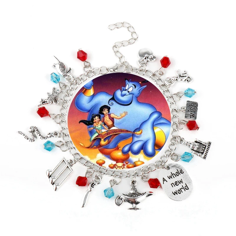 

Aladdin Bracelets & Bangles Women Jewelry A Whole New World Wish Letter Charms Bracelet Wristbands