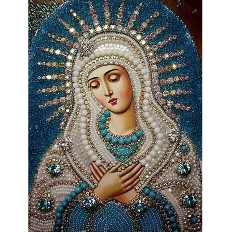 

New Diamond embroidered Painting pray lady Religion icons 5d Diy Full crystal Mazayka Diamond Embroidery religious for church