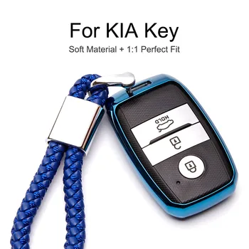 

Car Key Case Cover For KIA RIO SPORTAGE CEED SORENTO CERATO K2 K3 K4 K5 Soft TPU Protection Shell Car Styling Cover Case