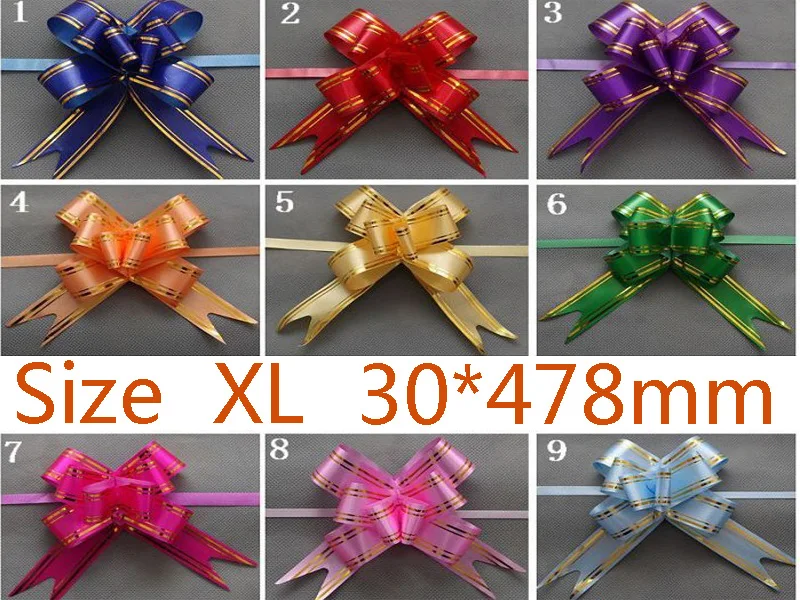 

festival supplies Size XL 30*478mm Pull Bows Ribbons Flowers Gift Wrapping Christmas Wedding Party Decoration Pullbows wh