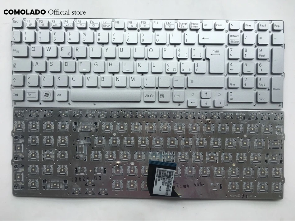 

IT Italian keyboard For SONY PCG-71613L PCG-71713L VPCCB VPCCB15FD VPCCB22FD Silver with backlit without frame keyboard IT