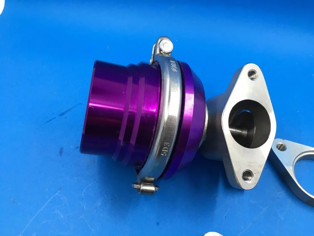 free shhipping GT35MM/38MM for TURBO CHARGER MANIFOLD V-BAND EXTERNAL PURPLE WASTEGATE+8 PSI SPRING
