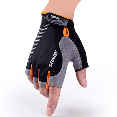Бодибилдинг Гантели для тяжелой атлетики перчатки для женщин и мужчин тренировочные спортивные перчатки luva academic фитнес перчатки для спортзала - Цвет: Orange