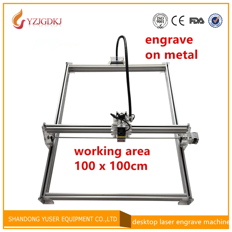 

7000mW Mini desktop DIY Laser engraving engraver cutting machine Laser Etcher CNC print image of 100*100cm big working area