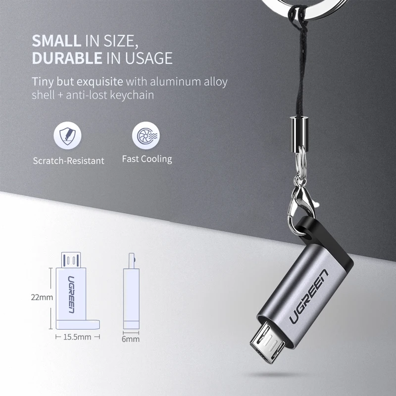 Адаптер Ugreen USB Type C переходник типа на Micro Мама папа для Xiaomi Samsung кабель передачи