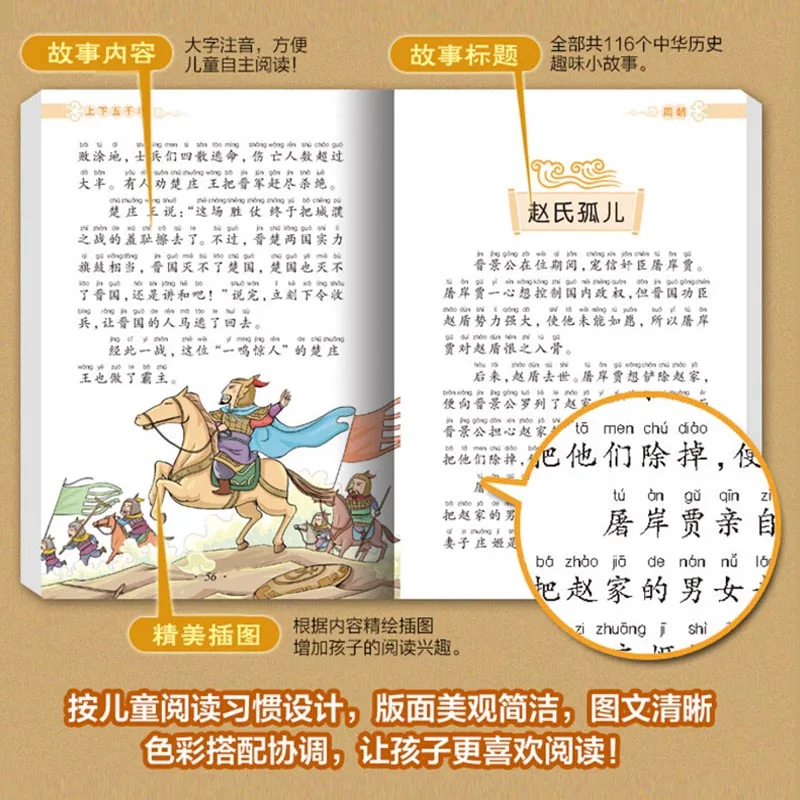 Новая книга китайской истории с пиньинь для детей история Китая 5 тысяч лет