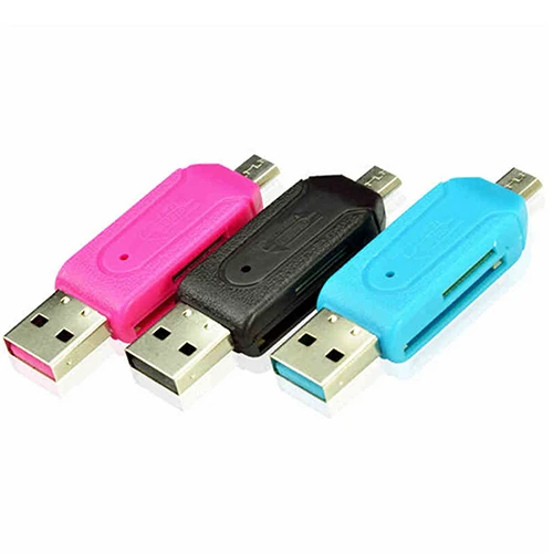 2 в 1 USB 2,0 OTG кардридер Универсальный Micro USB TF SD кардридер для ПК телефона