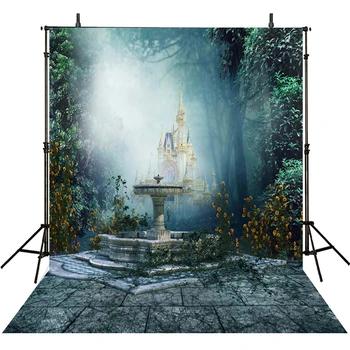 

Fairy Tale 5*6.5ft Photo Background Backdrops Castle for Wedding Vinyl Backdrops for Photography Wedding Backdrops Studio