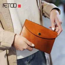 AETOO Simple crossbody bag, female summer bag, Japanese art small fresh leather envelope bag