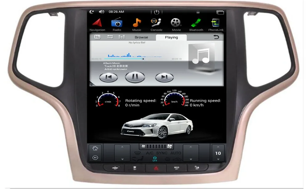 Top 4G LTE Android 7.1 6.0 Tesla style Car GPS Navigation For JEEP Grand Cherokee 2014-2018 headunit multimedia player No DVD player 3