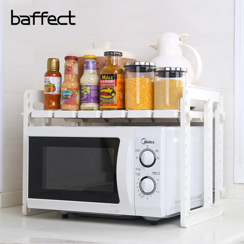 

Adjustable Kitchen Shelf Stainless Steel Holders Microwave Oven Sink Storage Rack Kitchen Tableware Shelves Home Storage Racks