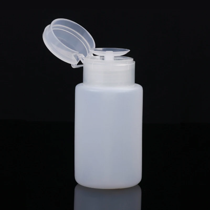 

160ml Nail Art Pump Dispenser Empty Bottle Acrylic Gel Polish Remover Cleaner Liquid Container Storage Small Pressure bottle
