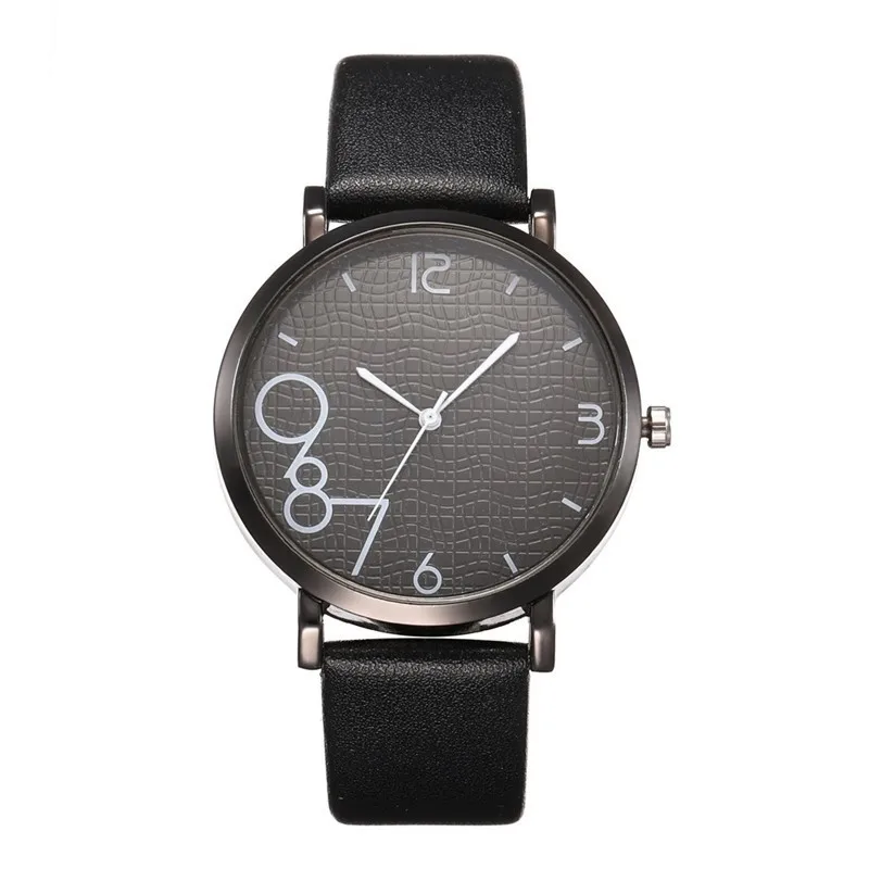 Стиль, модные женские Роскошные Аналоговые кварцевые наручные часы с кожаным ремешком, золотые женские часы, женские нарядные часы, черные часы - Цвет: Черный