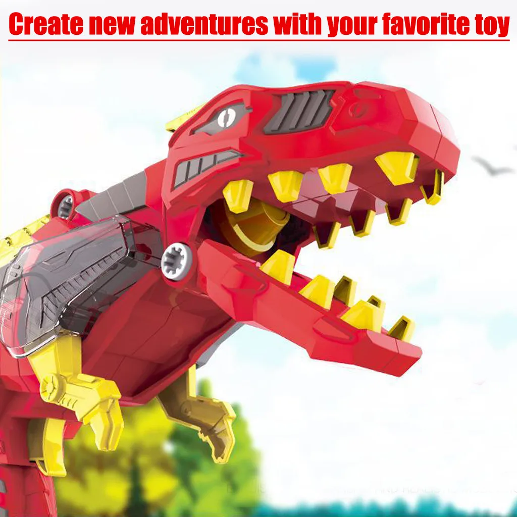 Transforming Dinosaur Toy Lights Sound 2 in 1 T-Rex Super Charge Morpher Toy Mascotas Animais electronicas gift for kid VB