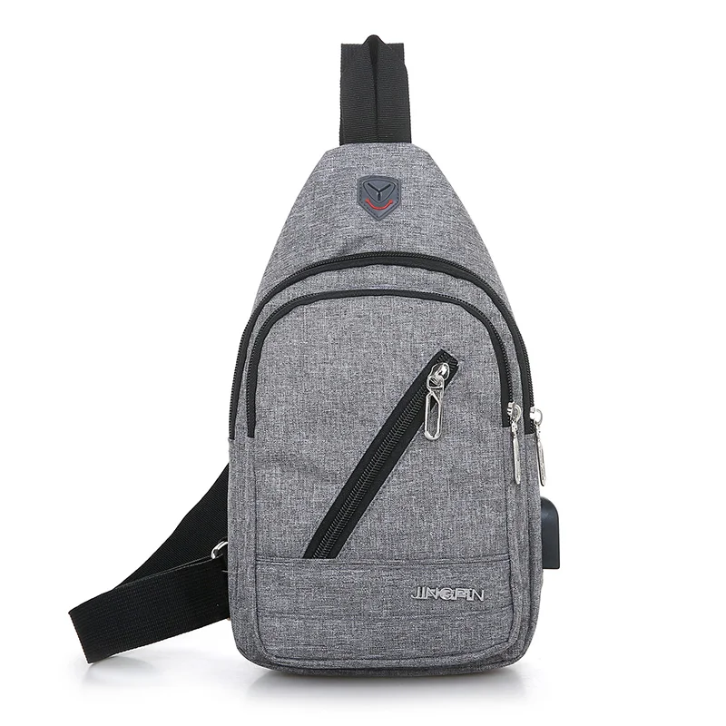 

Chest bag new 2019 men's new design fashion shoulder Messenger bag male student canvas simple casual small chest bag