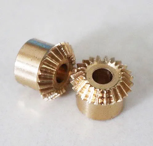 

For sale 2015 2pcs freeshipping inner hole:2mm 0.5M-13T copper bevel gear small mini module gear
