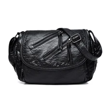 Vintage Small Crossbody Bags Women’s Flap PU Leather Bag Handbag Sac a Main Femme Ladies Messenger Bag Long Strap Female Clutch
