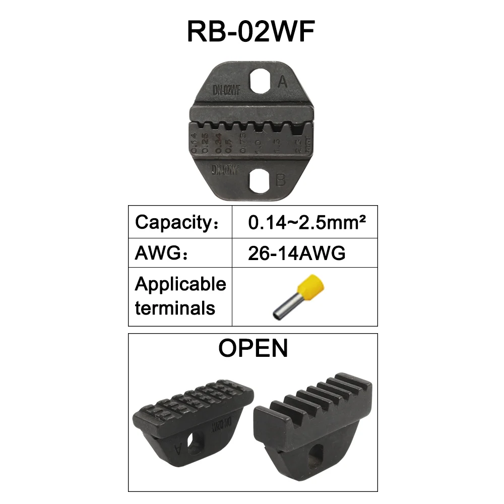 LUBAN мини европ стиль обжимной инструмент обжимные плоскогубцы штампы наборы для RB серии RB-02 RB-02B RB-02C RB-02WF челюсти RB-02WFf2C