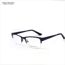 Модные очки-половинки гибкие металлические очки рецептурная рамка мужские блестящие фиолетовые в форме молнии очки 410JG31009-C3