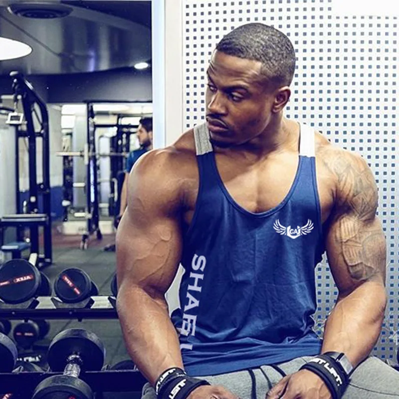 summer Cotton Tank Tops Men Sleeveless Tanktops For Boys Bodybuilding gym clothing Undershirt Fitness Slim fit Sports vest 