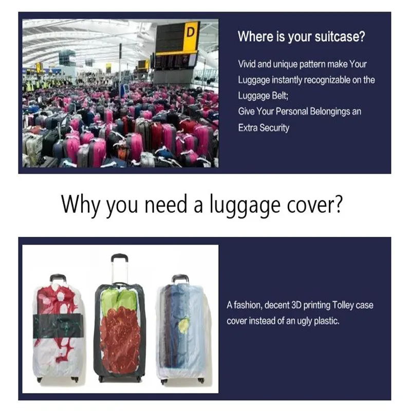FORUDESIGNS/эластичные дорожные аксессуары с пейзажным узором для чемодана 18-32 дюймов, защитный чехол для багажа, модные чехлы для чемодана
