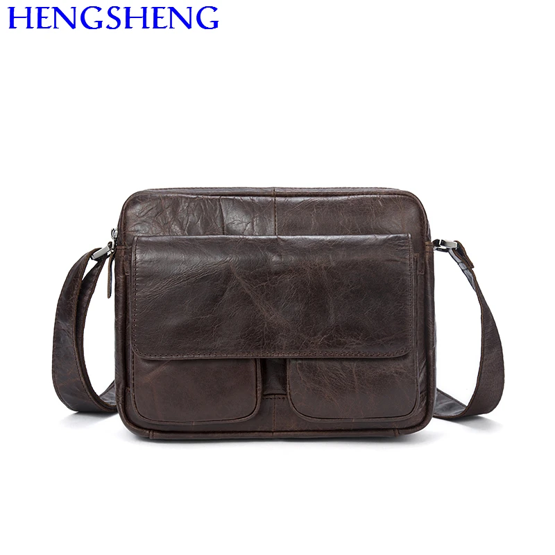 Hengsheng cheap price genuine font b leather b font laptop messenger bag for fashion business laptop