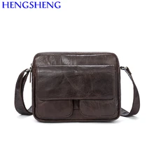 Hengsheng cheap price genuine leather laptop messenger bag for fashion business laptop bag by cow leather