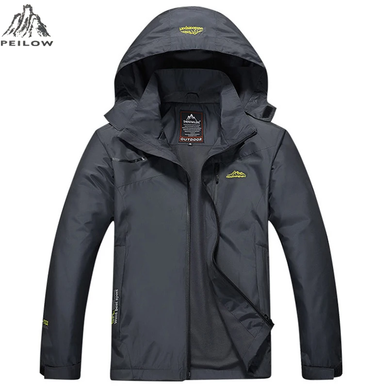 

PEILOW Casual coat Men women Spring Autumn military Waterproof Windbreaker Jackets Male Breathable Tactical embroidery overcoat