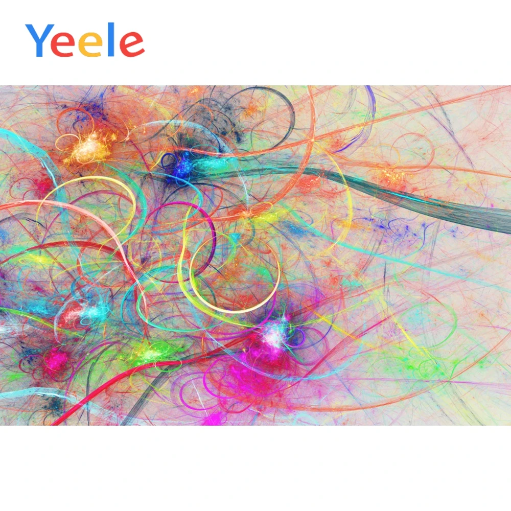 

Yeele Colorful Glitter Optical Light Line Background Wall Posters Scene Photography Child Photographic Backdrop For Photo Studio