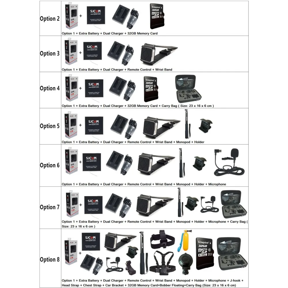 Original SJCAM SJ8 serie SJ8 aire y SJ8 Plus y SJ8 Pro Cámara de Acción 1290P 4K WIFI Control remoto impermeable deportes DV - 6
