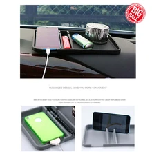 Силиконовый кожаный автомобильный коврик, нескользящий коврик, держатель, противоскользящий автомобильный коврик, аксессуары для стайлинга автомобиля, подходит для всех автомобилей, хороший вид