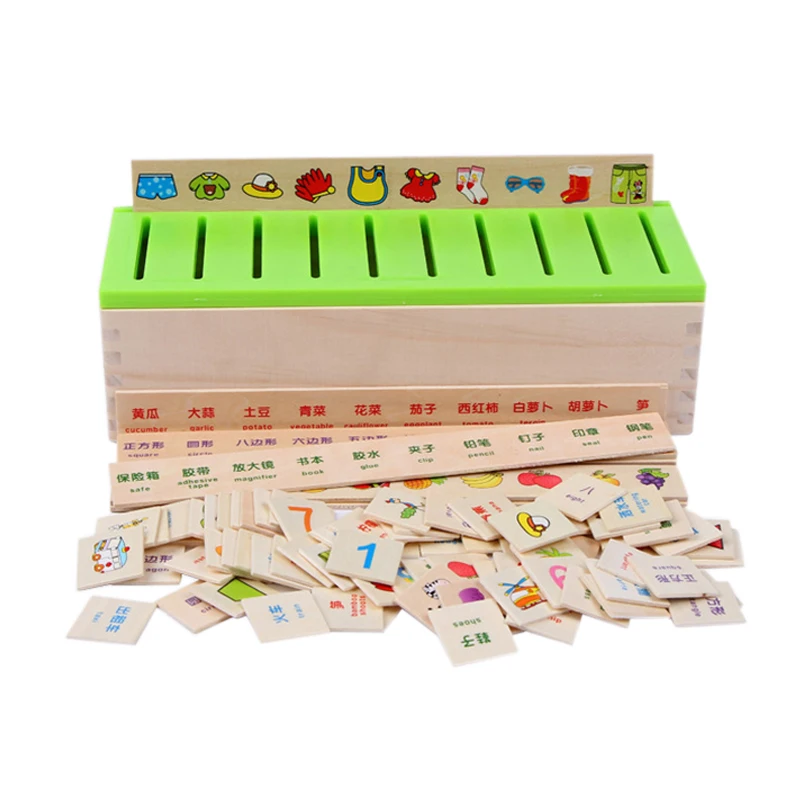 Ранний Обучающие деревянные игрушки для детей дошкольного алфавита классификация обучения знания классификация коробка головоломки пара