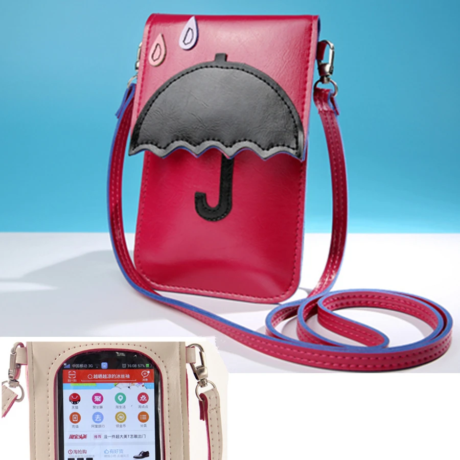 2018 أزياء بسيطة جلدية البسيطة الصغيرة المرأة حقيبة crossbody رسول حقيبة كتف حقيبة يد محفظة المحمول حامل هاتف يمكن تلمس!
