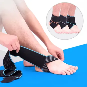 3D Weven Elastische Nylon Strap Ankle Brace Badminton Basketbal Voetbal Taekwondo Hak Protector Gym Fitness Apparatuur