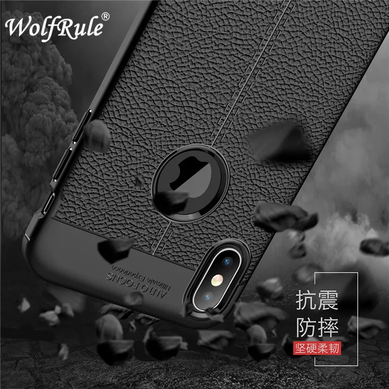 Чехол wolfrole для Iphone XS Max противоударный Роскошный кожаный чехол из ТПУ телефона
