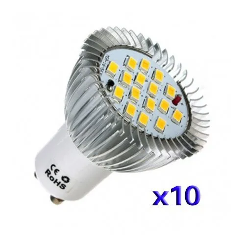 10x GU10 16 SMD 5630 Светодиодный 6,4 Вт теплый белый/белое пятно высокой Мощность светильник Лампа 220V светодиодный шарики во всем мире