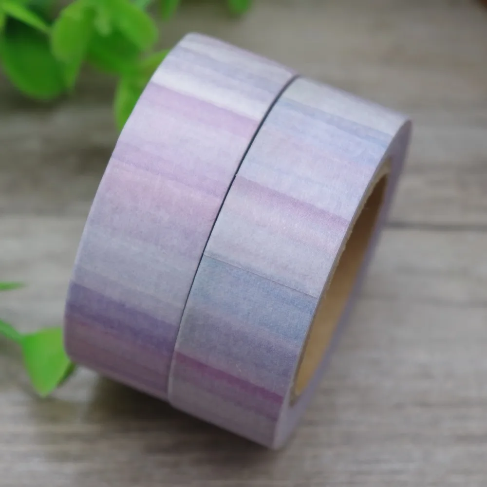 2017 New 1x Decorative Masking Tape Purple Stripes Japanese Washi Tape School Supplies Cinta