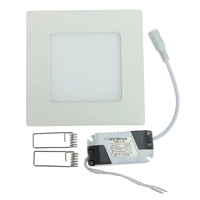 US $378.80 100pcs 6W LED Downlight Recessed LED Ceiling Panel Light with driver AC85265V Warm WhiteWhiteCold White DHL Free Shipping