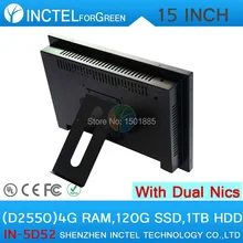 15 inch LED All In One Pc With Touch Screen panel ultra-thin embedded pc 4G RAM 120G SSD 1TB HDD