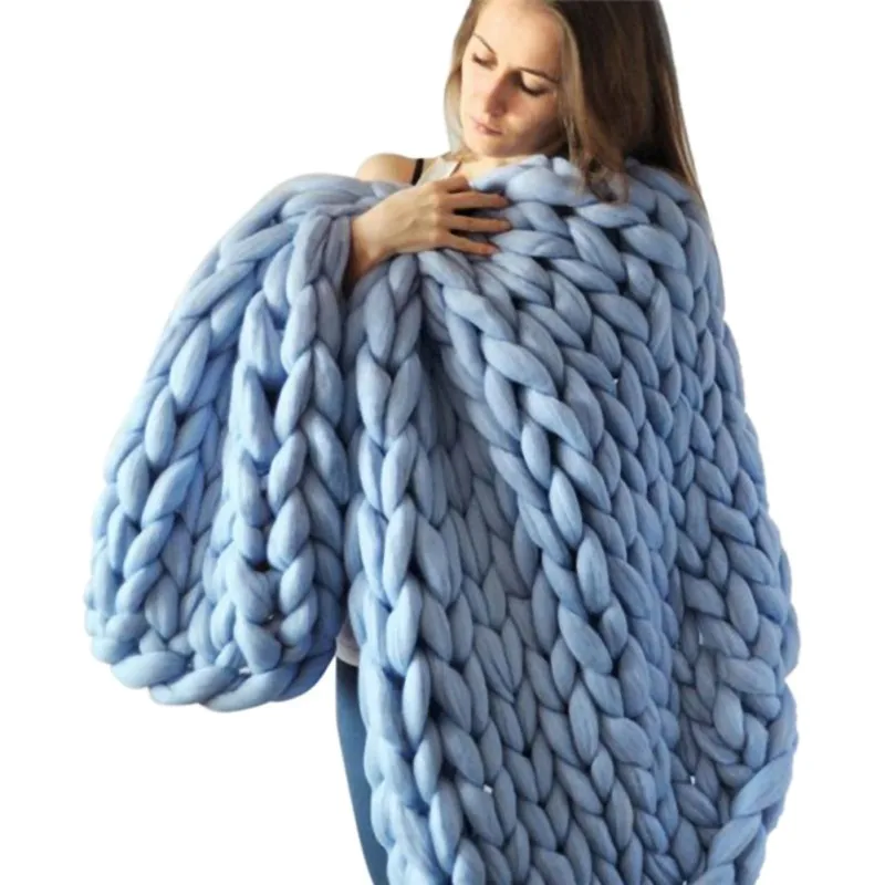 Детское одеяло ручной работы мягкие теплые красочные практические взрослых детская кровать одеяло KnittedWinter 60*60/80*100 см