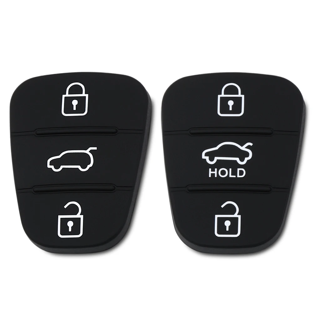 

3 Button Remote Key Fob Case Rubber Pad For Hyundai I10 I20 I30 IX35 for Kia K2 K5 Rio Sportage Flip Key