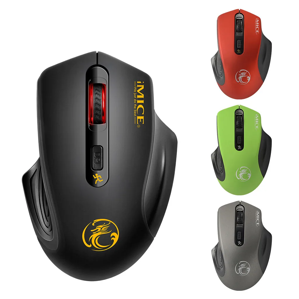 Imice E 1800 For Laptop font b PC b font Wireless 2000DPI Adjustable USB Receiver Mouse