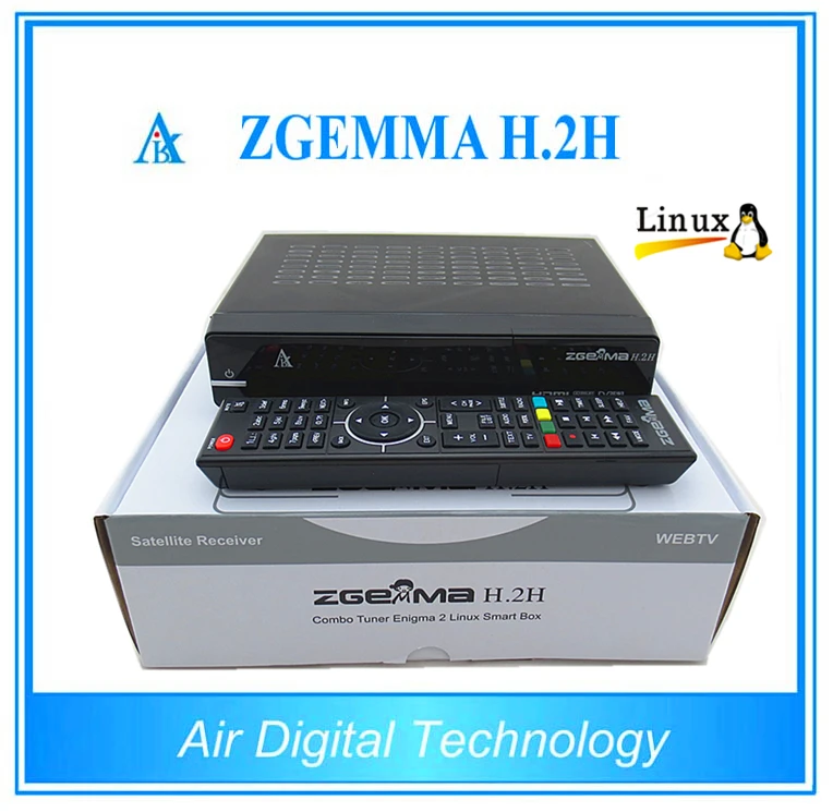 

10pcs/lot DVB-S2 DVB-T2/C Combo Satellite Receiver ZGEMMA H.2H Dual Core DVB-T2 HD Receiver support TF Card