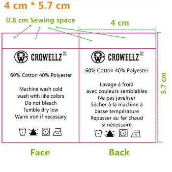 

Custom soft satin cloth washing labels White printed care label 4 cm* 5.7 cm