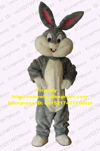 Милый серый Пасхальный кролик Looney Tunes BugsJackrabbit заяц Lepus костюм маскотт взрослый