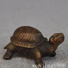 Китай Китайский Фэншуй Бронзовый медь Черепаха Черепахи Море черепаха Животных Статуя