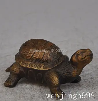 

China Chinese Fengshui Bronze copper Tortoise Turtles Sea turtle Animal Statue