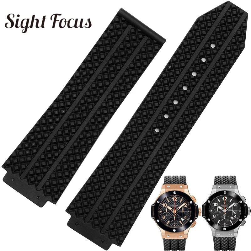 25x19mm Silicone Rubber Watchband for Hublot Big Bang Watch Straps